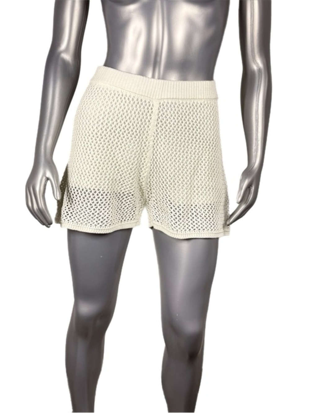 Uncharted Threads | Ivory Knit Lined Women's Shorts Soft - Picture 2 of 13